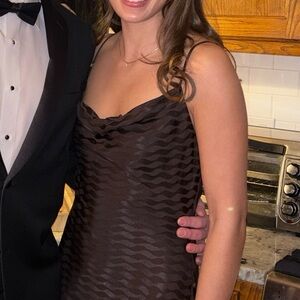 Sleeveless Cow-Neck Burnout Slip Midi Dress by Anthropologie